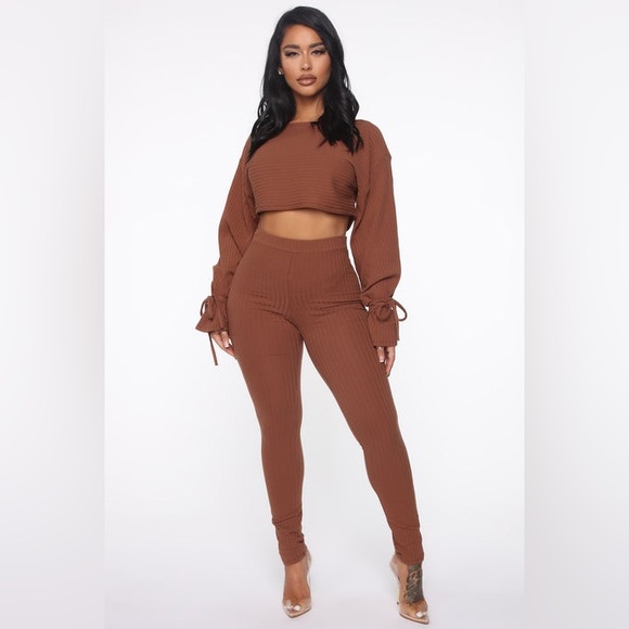Fashion Nova Pants - Fashion nova RibbedTwo-Piece Set